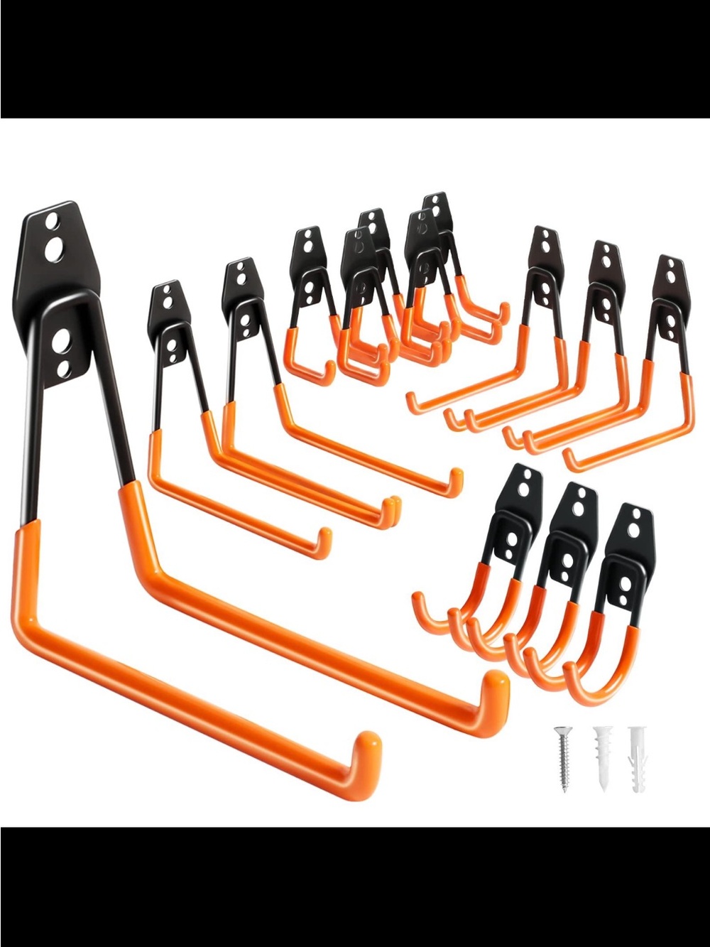 Jackson Palmer Heavy-Duty Garage Utility Hooks– Wall Mount Storage Organizer Set